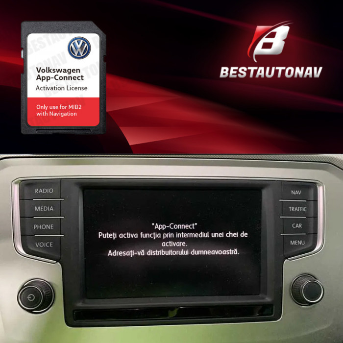 Card Activare App-Connect Apple Carplay Android Auto Volkswagen Touran