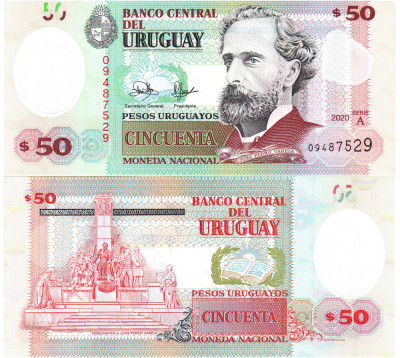 Uruguay 50 Pesos 2020 P-102 Polimer UNC foto