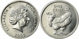 Insulele Cook 2003 - 1 cent, cocos, UNC