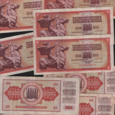 Iugoslavia Yugoslavia 100 dinari dinara 1978 81 86 F VF pret pe bucata