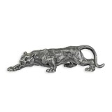 Pantera-statueta fonta cu finisaj argintiu JP-49S, Statuete