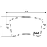 Placute frana Audi A4 B8 (8k2) 08.07-06.17, A5 (8t3) 06.07-01.17, A5 (8f) 02.09-01.17, Q5 (8rb) 11.08-12.17, Q5 Van (8rb) 11.08-12.17, Spate, BREMBO