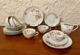 SET DE CAFEA DIN PORTELAN CREM- 19 DE PIESE- MARCAJ MITTERTEICH BAVARIA 1931- 1945