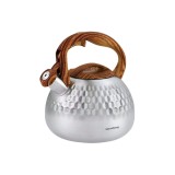 Fierbător tradițional cu fluier fabricat din inox, ceainic 2.8 litri, 16-23 cm, argintiu, Klausberg
