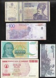 Set 5 bancnote de prin lume adunate (cele din imagini) #445, Europa