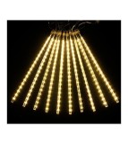 Instalatie LED Craciun 3m, 8 Tuburi 50cm Ploaie Meteori Alb Cald