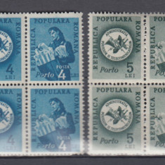 ROMANIA 1950 PORTO DUBLE POSTAS PERECHE SERII MNH