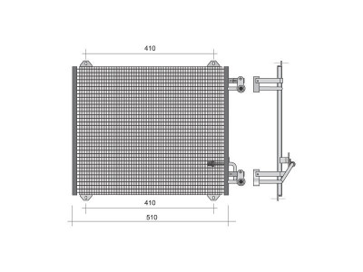 Condensator climatizare Audi A2 (8Z), 02.2000-08.2005, motor 1.4 TDI, 55 kw; A2 (8Z), 03.2001-08.2005, motor 1.2 TDI, 45 kw/1.4 TDI, 66 kw diesel, fu foto