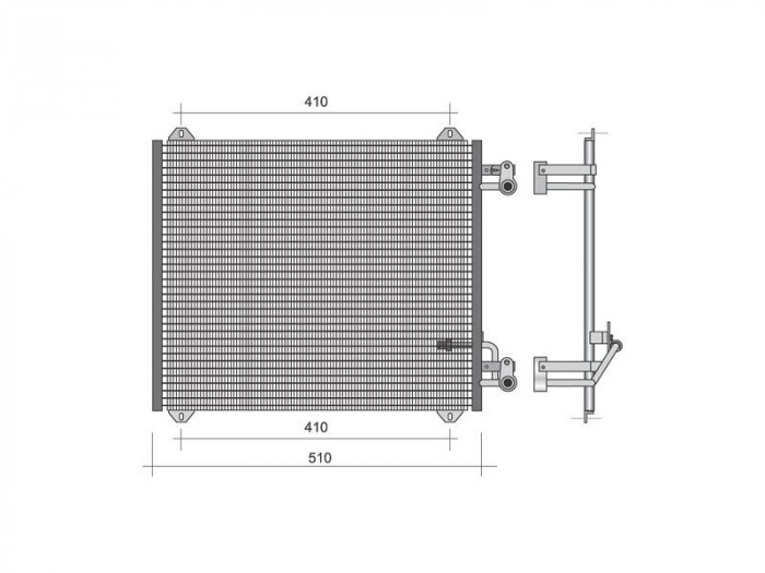 Condensator climatizare Audi A2 (8Z), 02.2000-08.2005, motor 1.4 TDI, 55 kw; A2 (8Z), 03.2001-08.2005, motor 1.2 TDI, 45 kw/1.4 TDI, 66 kw diesel, fu