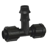 Cumpara ieftin Conector teu din plastic pentru teava picurare, cu piulita, 16 mm