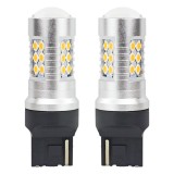 Cumpara ieftin Set becuri auto cu LED CANBUS, 3030, 24SMD, compatibil T20, 7440, WY21W,