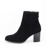 Botine negre elegante cu toc DQY8253 116, 37 - 40, Negru