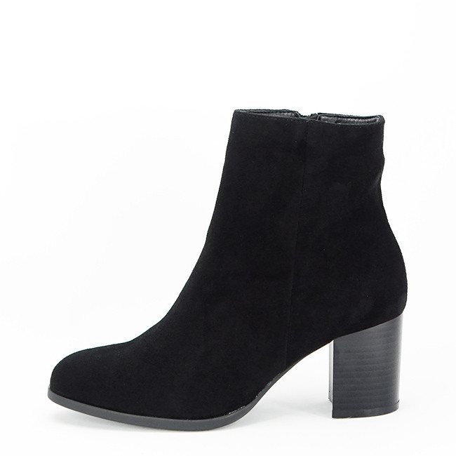 Botine negre elegante cu toc DQY8253 116