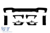 Difuzor tip M235i cu capete cromate potrivit pentru bara spate M a BMW Seria 2 F44 Gran Coupe dupa 2020, lac negru -oo--oo- Performance AutoTuning