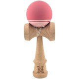 Kendama X Originala, Profesionala, Cyrax, din Lemn, Rubber Grip, 18 cm, Roz/Alb