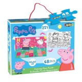 Puzzle de colorat Peppa Pig, 48 piese - ***