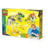 Set de constructie copii - Dinozauri din metal T-Rex si Stegosaurus, SES Creative