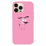 Husa compatibila cu Apple iPhone 15 Pro Max, Viceversa, model Pink Courage Drawing , Silicon, TPU, Transparent, Carcasa
