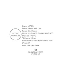 Husa Usams Mant Series iPhone XS Rosie