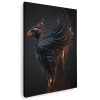 Tablou canvas pasarea phoenix in flacari, negru, maro 1088 Tablou canvas pe panza CU RAMA 80x120 cm