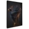 Tablou canvas pasarea phoenix in flacari, negru, maro 1088 Tablou canvas pe panza CU RAMA 80x120 cm