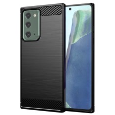 Husa Samsung Galaxy Note 20 Techsuit Carbon Silicone, negru foto
