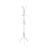 Cuier din metal tip pom, pentru haine, dimensiuni 45 x 175 cm, picioruse antialunecare, alb