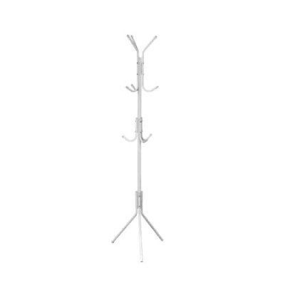 Cuier din metal tip pom, pentru haine, dimensiuni 45 x 175 cm, picioruse antialunecare, alb foto