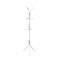 Cuier din metal tip pom, pentru haine, dimensiuni 45 x 175 cm, picioruse antialunecare, alb