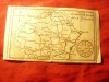 HARTA CFR 1923 de buzunar - cu 3 Reclame verso , 13,2x7,5cm