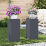 Suporturi plante pilon exterior 2 buc antracit 24x24x55 cm oțel