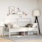 vidaXL Cadru de pat de zi cu headboard Alb 75 x 190 cm Oțel 42002649
