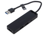 Hub USB OTG cu LED negru