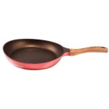 Tigaie Neoklein FP28, diametru 28 cm, aluminiu turnat, invelis anti-aderent, Rosu