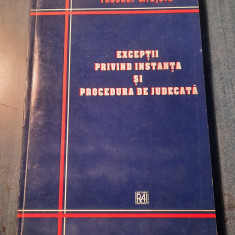 Exceptii privind instanta si procedura de judecata Theodor Mrejeru