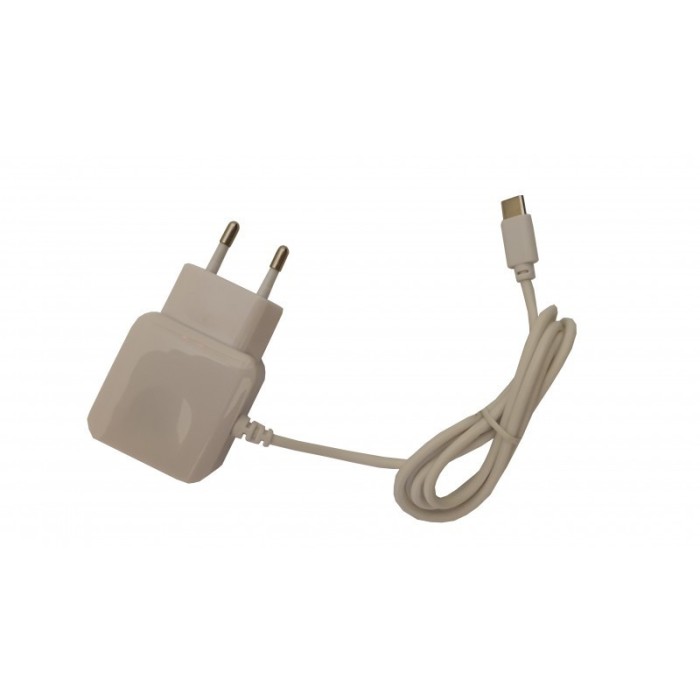 Incarcator Telefon , Tableta Cu Tip C si 2 Porturi USB Extra - 1 A &amp; 2.1 A , Alb