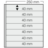 Set 5 folii albe, Garant, cu 14 buzunare de 40 x 250 mm