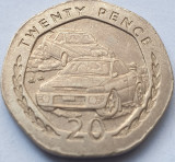Moneda 20 pence 1997 Isle of Man, Manx Rally, Imprezza vs Ford Cosworth, km#592, Europa