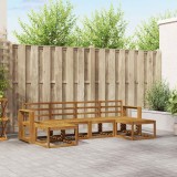 vidaXL Set de canapele de exterior 6 pcs natural Lemn compozit 3366782