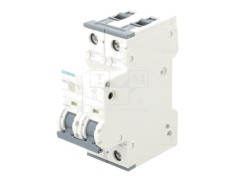 &Icirc;ntrerupător de supracurent Siemens 63A 2 poli 230/400V AC 10kA pentru șină DIN