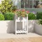 vidaXL Jardinieră cu raft, alb, 54x34,5x81 cm, lemn masiv de pin 823753