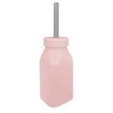 Cumpara ieftin Sticla cu pai din silicon, Minikoioi - Pinky Pink