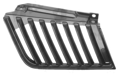 Grila radiator Mitsubishi L200, 12.2005-04.2010, stanga, negru, fara modelul cu simpla cabina, 527905-3 foto