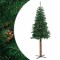 Pom Craciun artificial subtire lemn si conuri verde 150 cm PVC