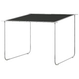 Pavilion pentru gradina/terasa, cu roti, cadru metalic, pliabil, negru, 3.02x3.02x2.5 m, ART