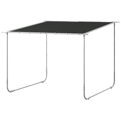 Pavilion pentru gradina/terasa, cu roti, cadru metalic, pliabil, negru, 3.02x3.02x2.5 m foto