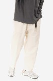 Gramicci pantaloni de bumbac Loose Tapered Pant culoarea bej, lat, medium waist G103.OGT-cream
