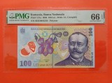 Bancnota 100 lei 2005 gradata PMG 66 GEM UNC EPQ(13 acelasi grad si doar 10 in grad mai mare)