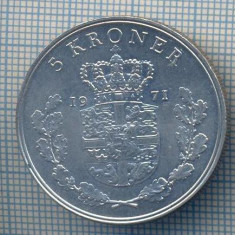 AX 1452 MONEDA- DANEMARKA - 5 KRONER -ANUL 1971 -STAREA CARE SE VEDE