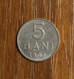 5 Bani 1963 RPR Rom&acirc;nia, Monedă Rom&acirc;nească, Stare Bună XF